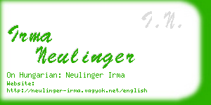 irma neulinger business card